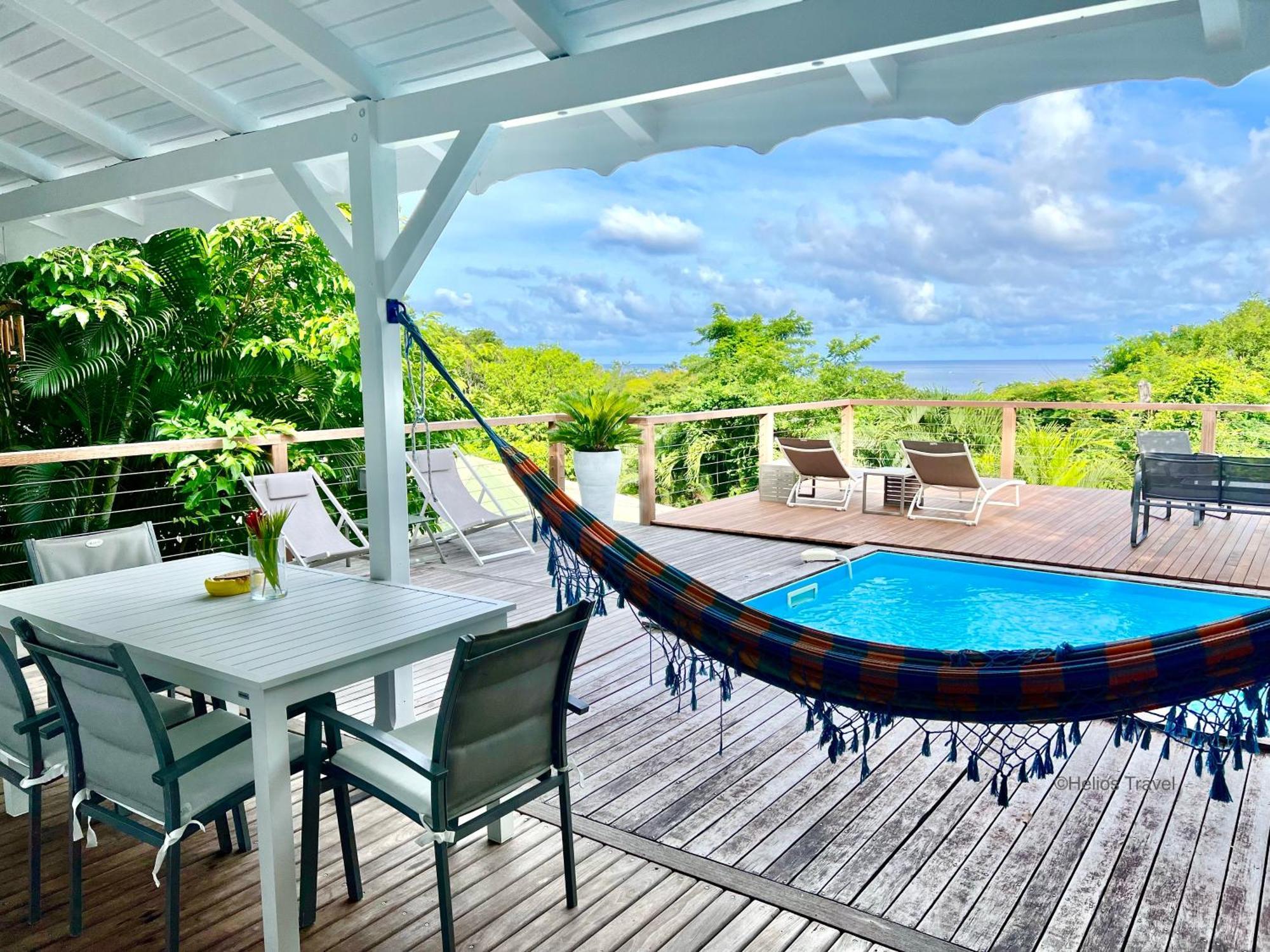 Case Coco Pointe Batterie. Piscine, Vue Mer, 4 P. Deshaies Exterior photo