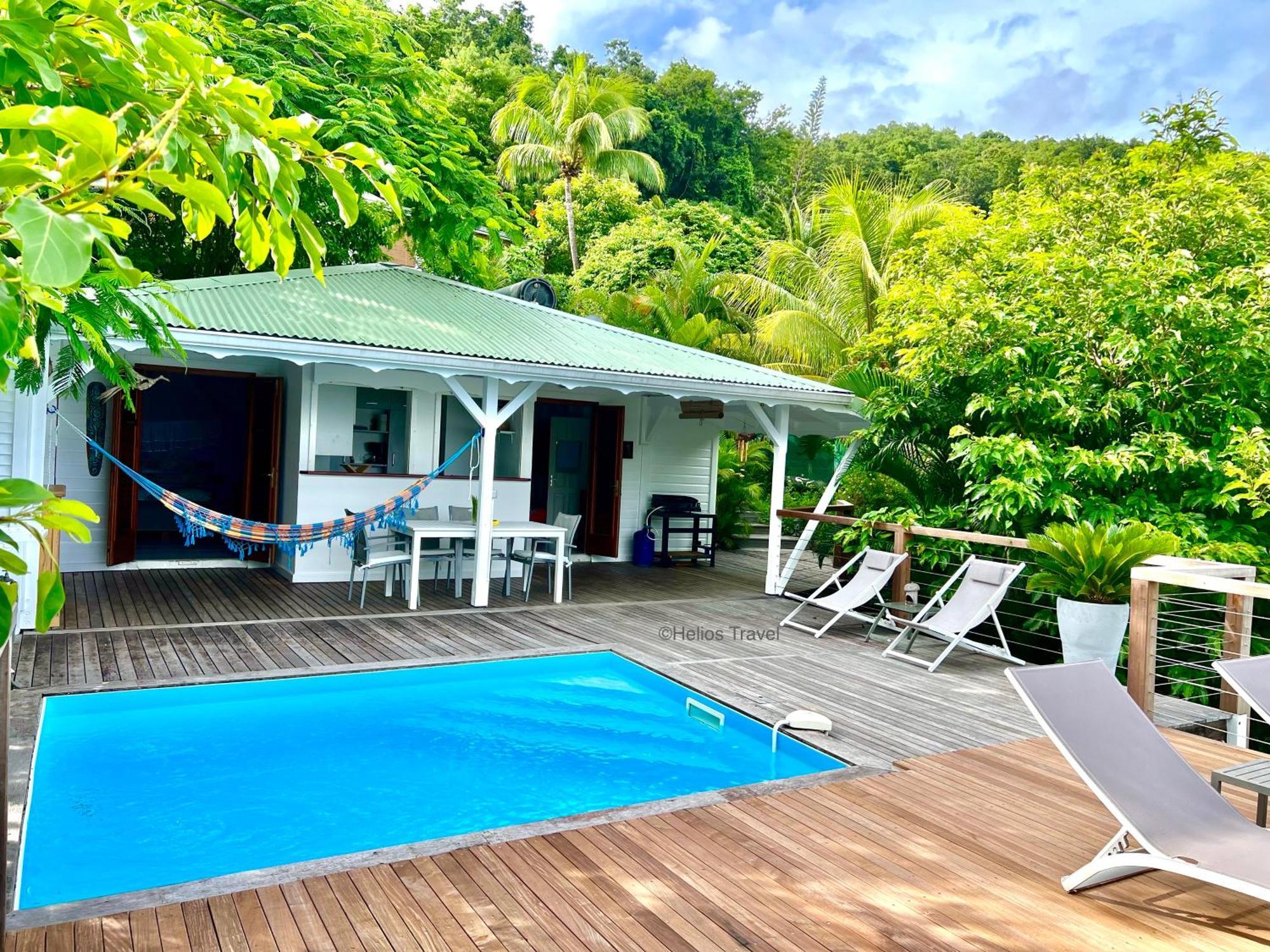 Case Coco Pointe Batterie. Piscine, Vue Mer, 4 P. Deshaies Exterior photo