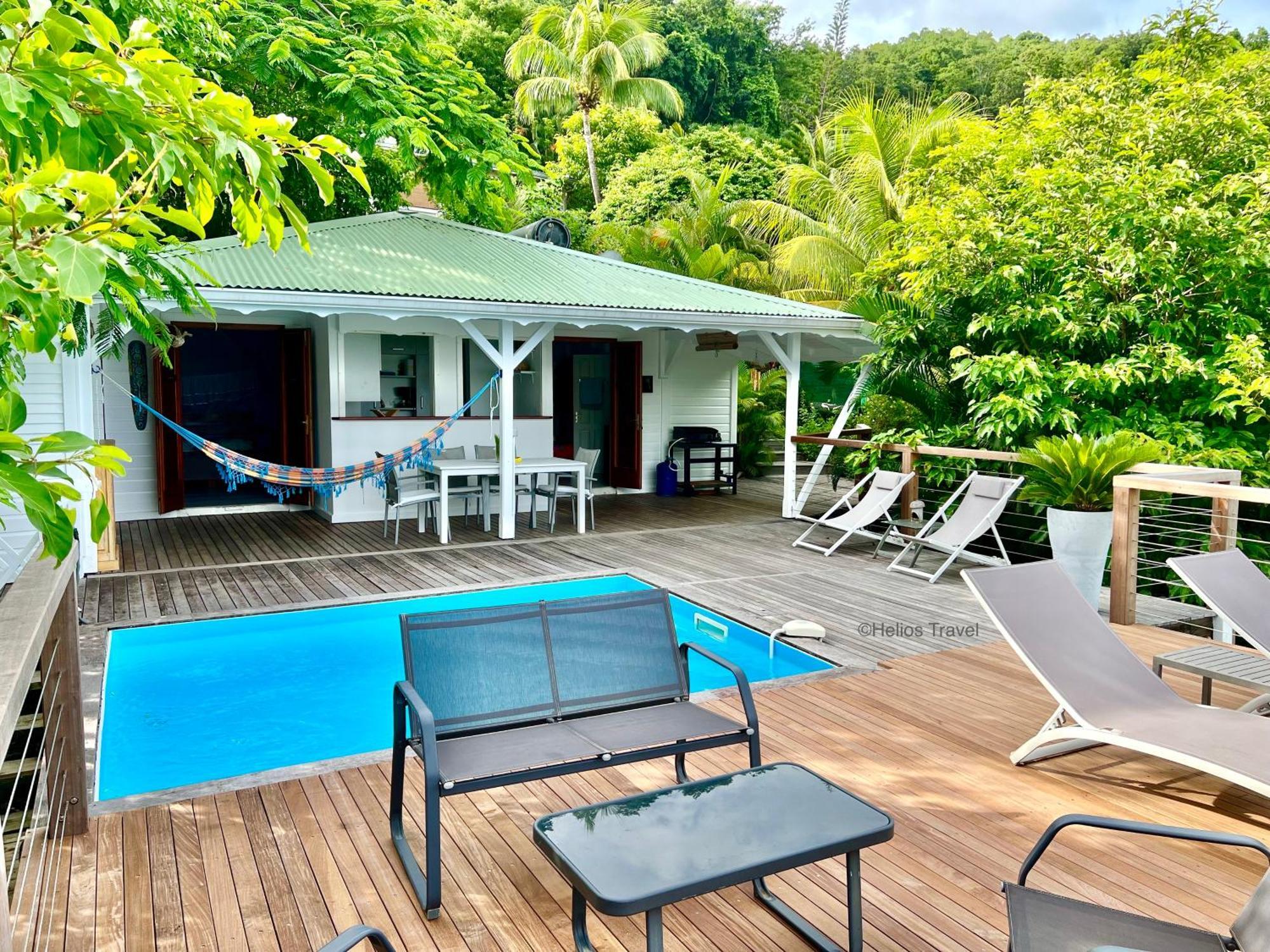 Case Coco Pointe Batterie. Piscine, Vue Mer, 4 P. Deshaies Exterior photo